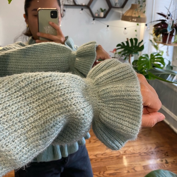 Knitted Ruffle Sweater - Picture 4 of 6